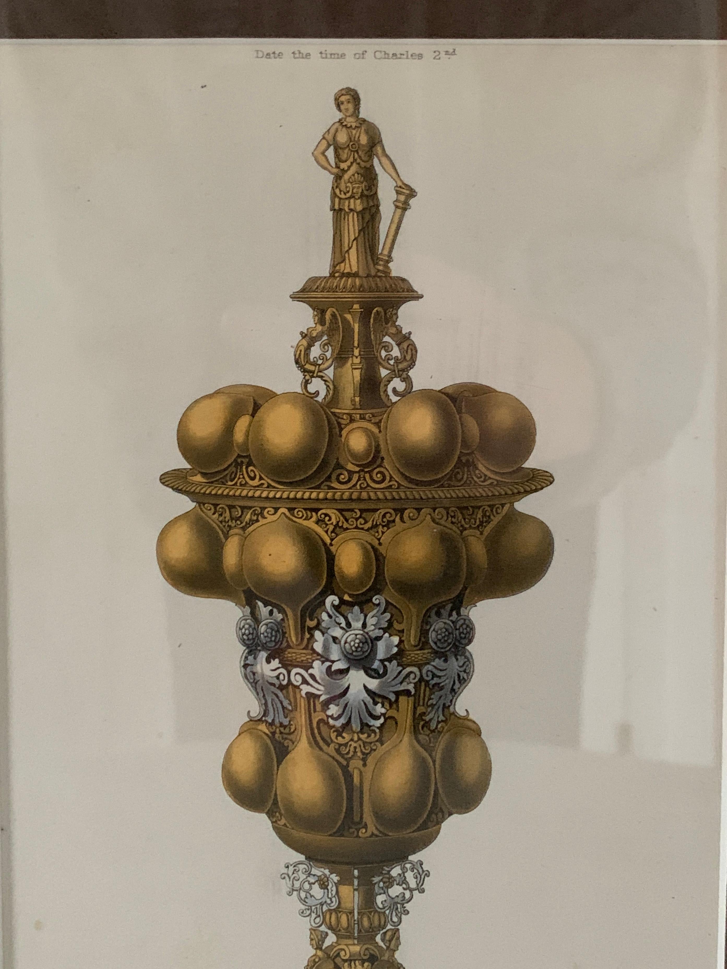 Paire d'estampes encadrées de pièces de la collection « Her Majesty » de Windsor par H. Shaw en vente 2