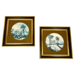 Framed Prints Vintage Style Rural Scenes Seasons Wall Art Set 2, France, 1950s