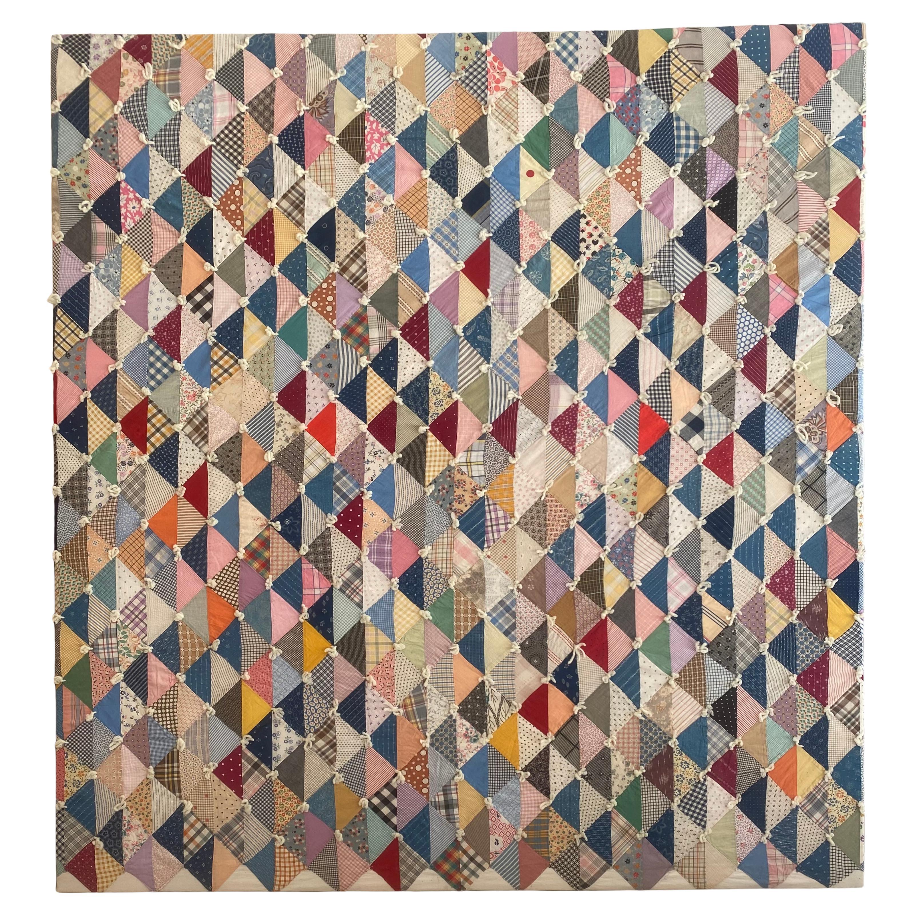Framed Quilt circa 1950s im Angebot