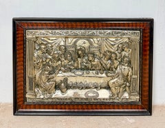 Framed Relief of The Last Supper, Mid-20th Century
