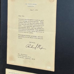 Framed Richard Nixon & Spiro Agnew Watergate Letters 1973