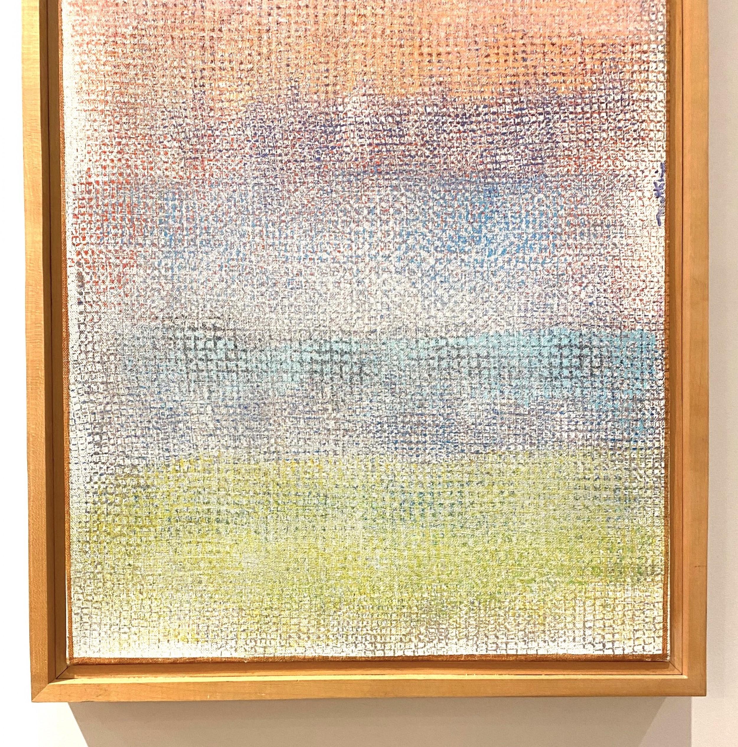 Gerahmtes abstraktes Gemälde von Robert Natkin auf Leinwand in Pastelltönen (Gemalt) im Angebot