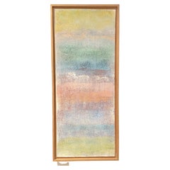 Framed Robert Natkin Abstract Painting on Canvas in Pastel Tones