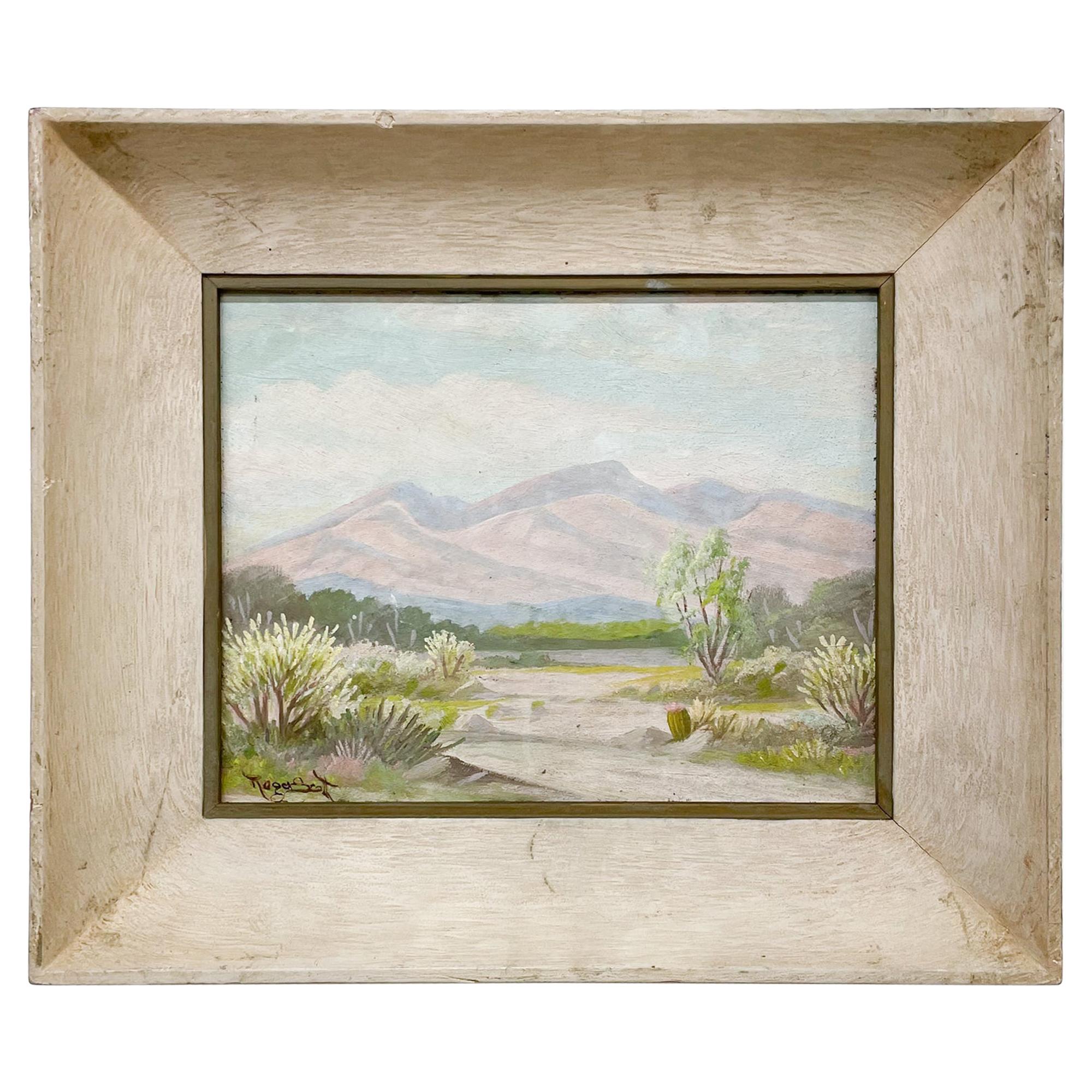 Framed Roger Scott Early California Landscape Art Oil on Canvas Board #2