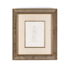 Framed Roman Statue illustration Print
