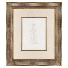 Framed Roman Statue illustration Print