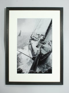 Framed Sailing Photograph Of A J Class Yacht