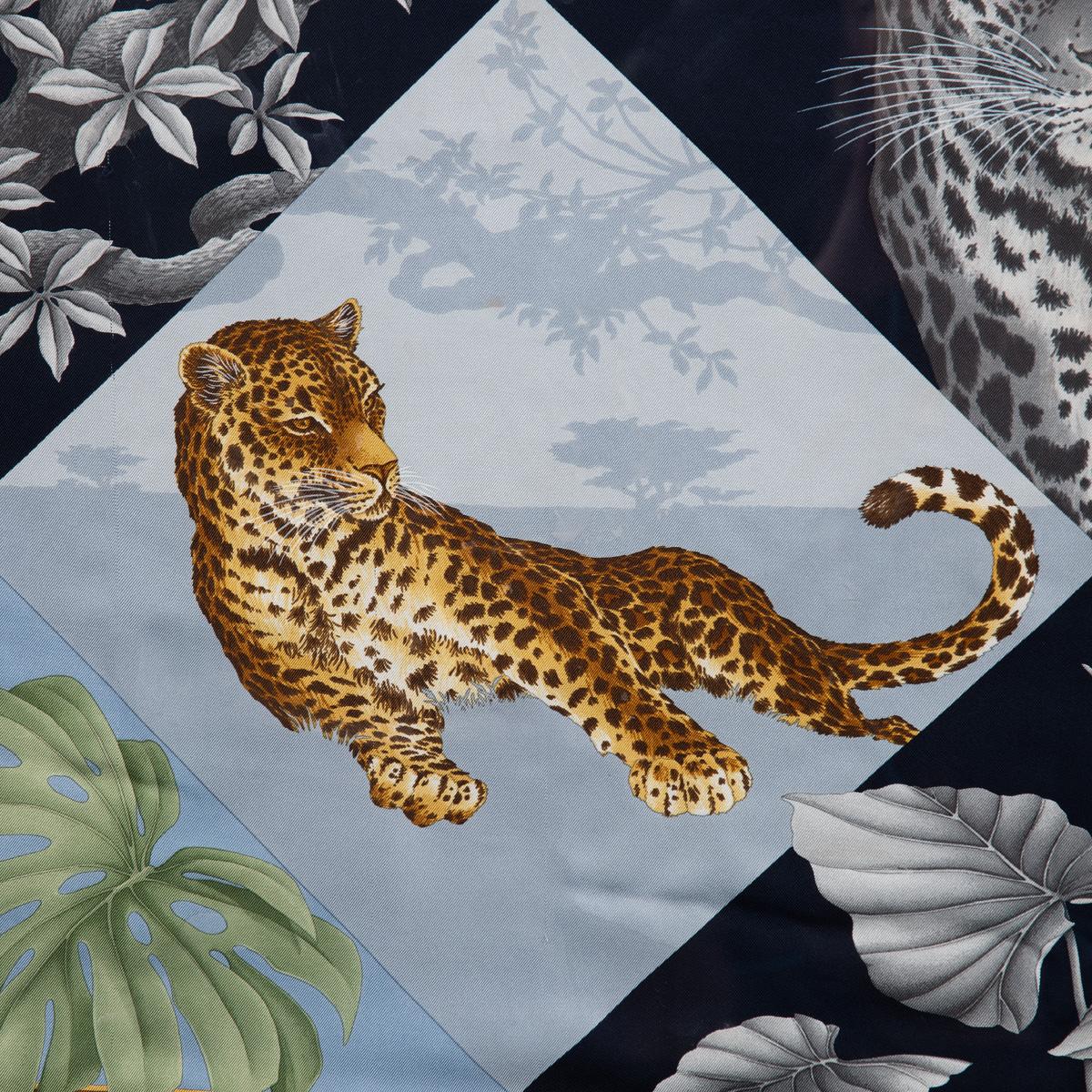 Framed Salvatore Ferragamo Leopard Silk Scarf For Sale 1
