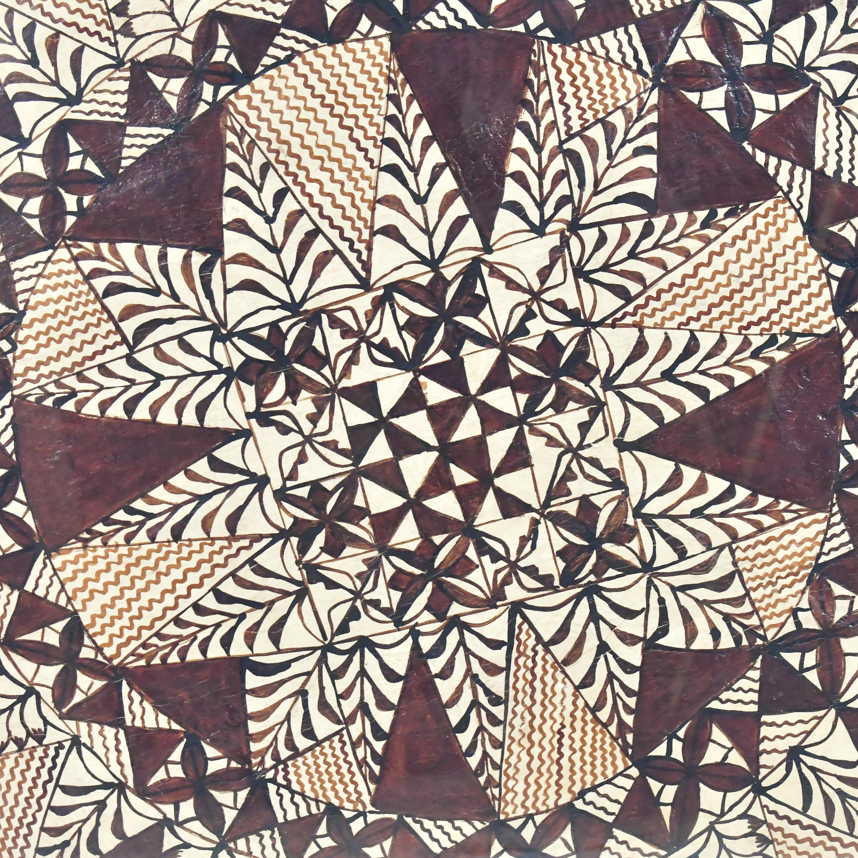 American Samoan Framed Samoan Tapa Cloth For Sale