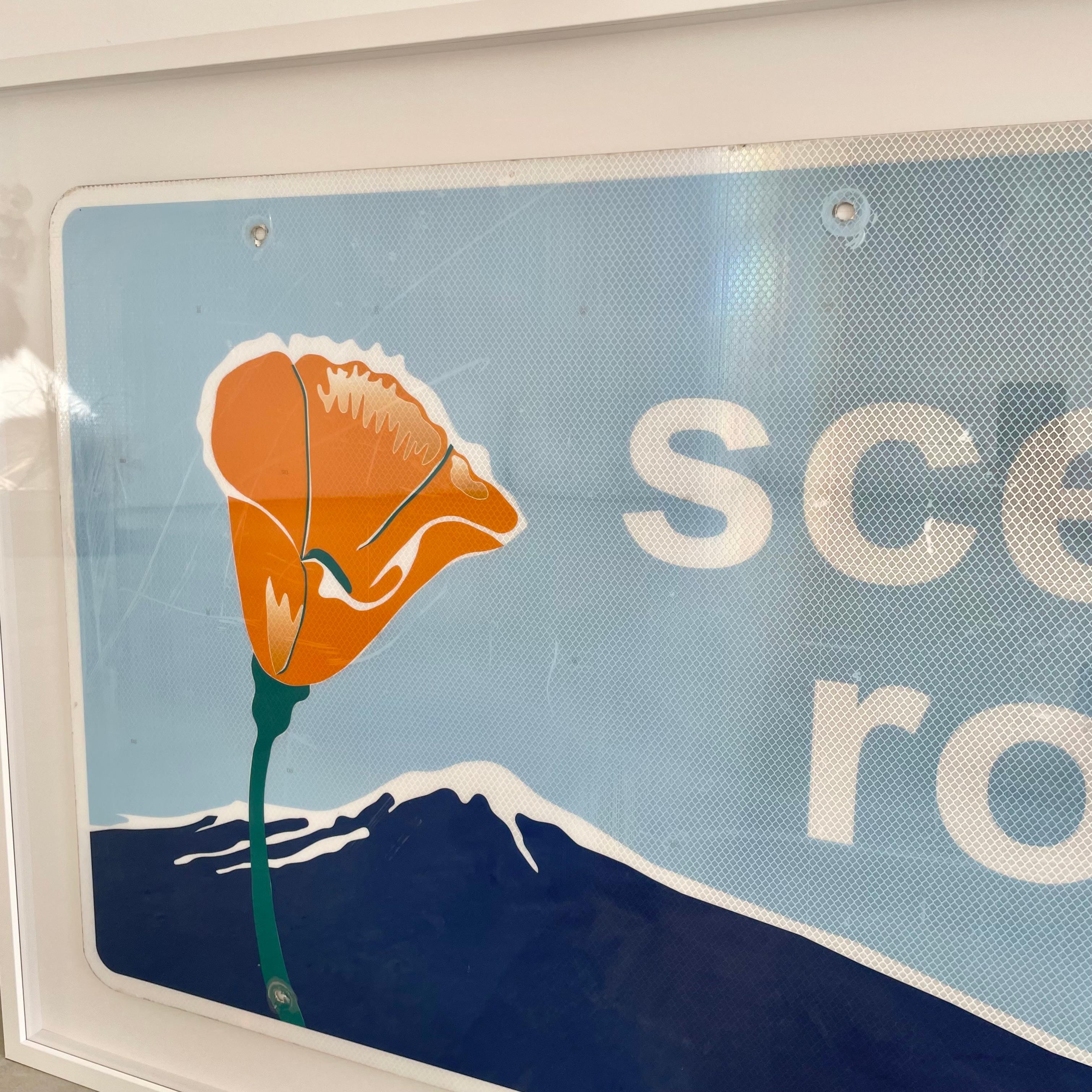 Panneau d'autoroute californien « Scenic Route » encadré, États-Unis en vente 3