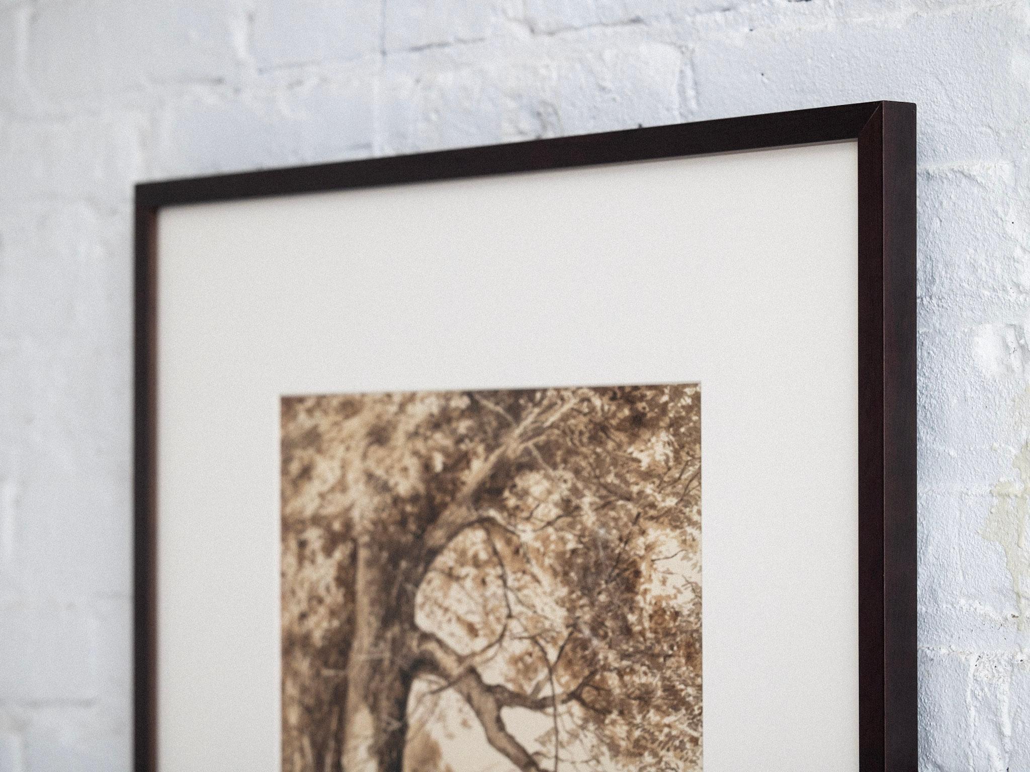 Framed Sepia Tone Watercolor Landscape, 1887 In Good Condition For Sale In Brooklyn, NY