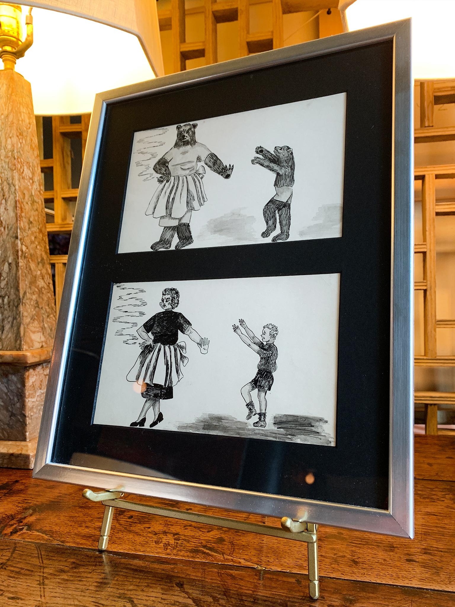 Framed Series of Odd & Disturbing Pen & Ink Drawings - A Set of 10 For Sale 12
