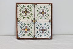 Ensemble encadré de carreaux portugais du XVIIIe siècle