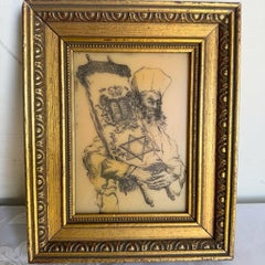 Framed Seymour Rosenthal Etching “Elder With Torah”