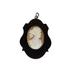 Framed Shell Cameo Pendant