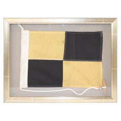 Framed Ships Signal Flag of Letter L