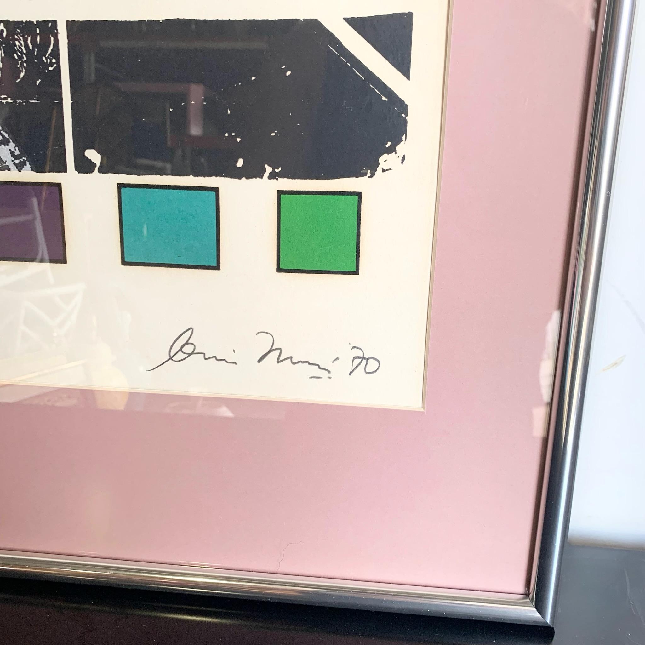 Late 20th Century Framed Signed Print Photo Copy Phase I, by Denis Masi 43/100 For Sale