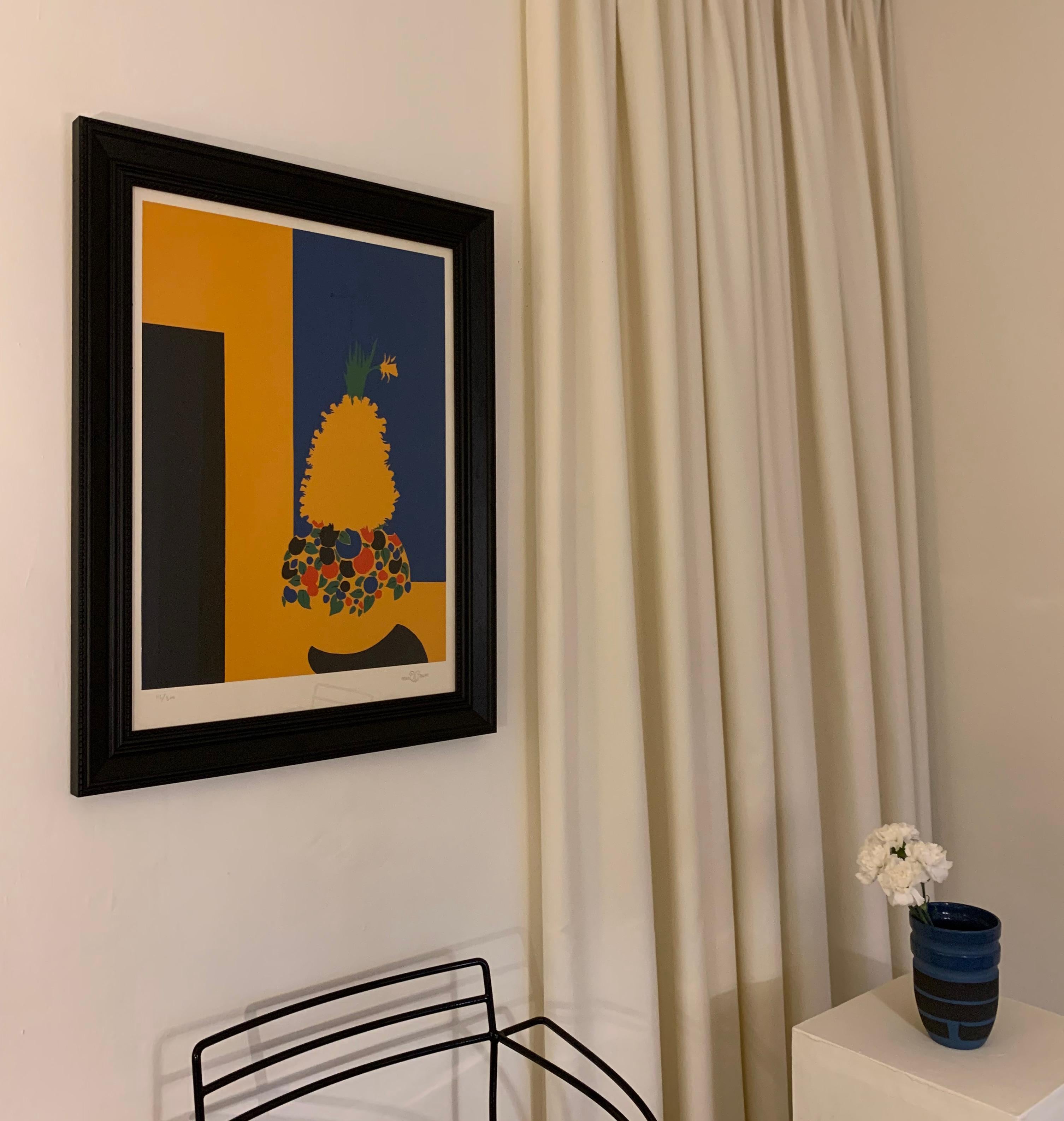 Serigrafía sobre papel enmarcada de Paloma Picasso, 1975 en Excelente estado para la venta en ALHAURÍN EL GRANDE, ES
