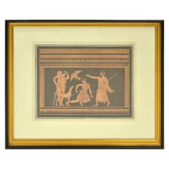 Framed Sir William Hamilton Three Men with Animals Print
