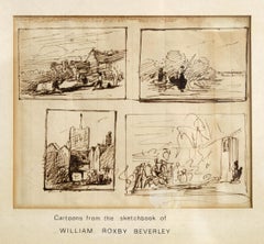 Rare Original Framed Sketches Roxby Beverley 19th Century Theatrical Scene Art