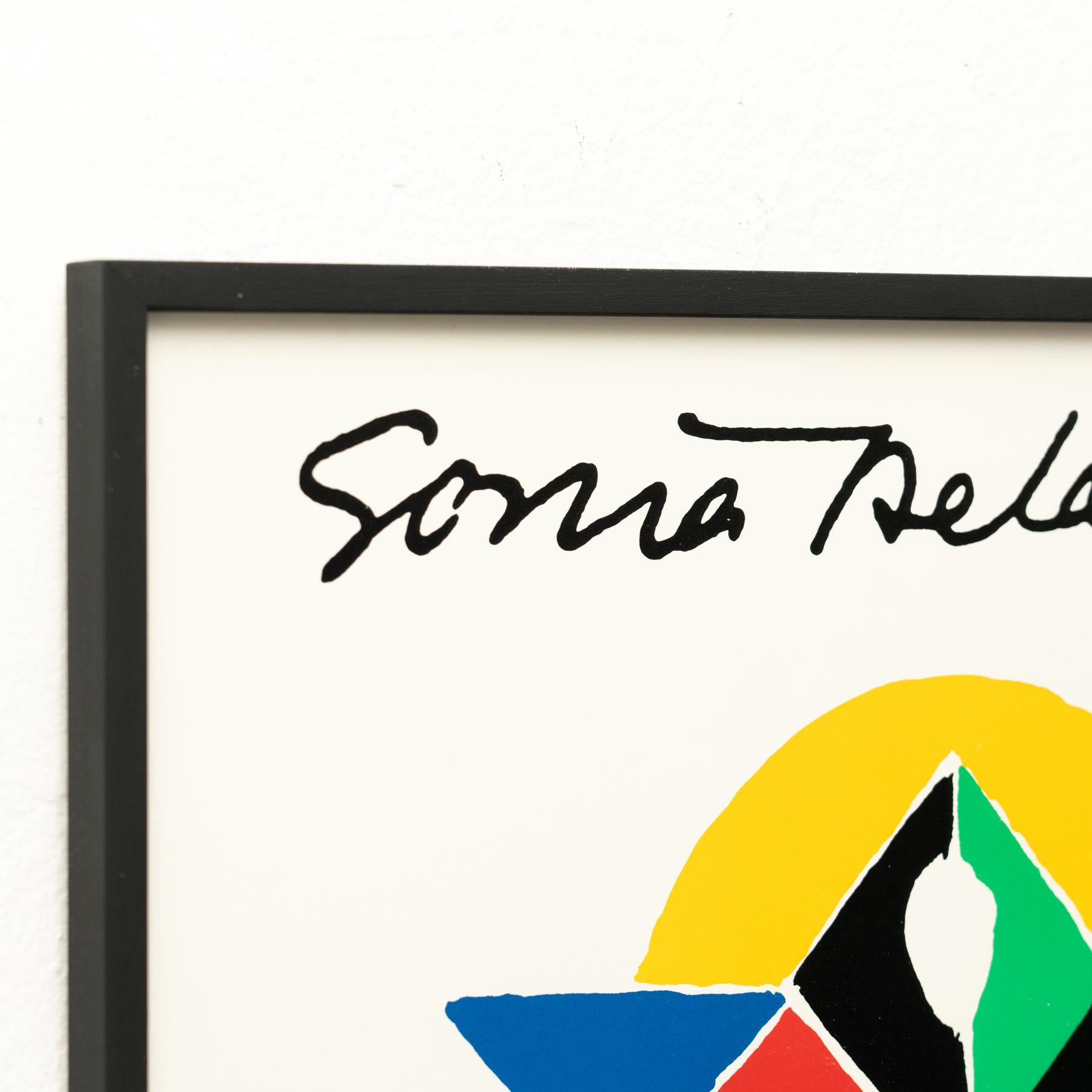 French Framed Sonia Delaunay Lithography For Sale