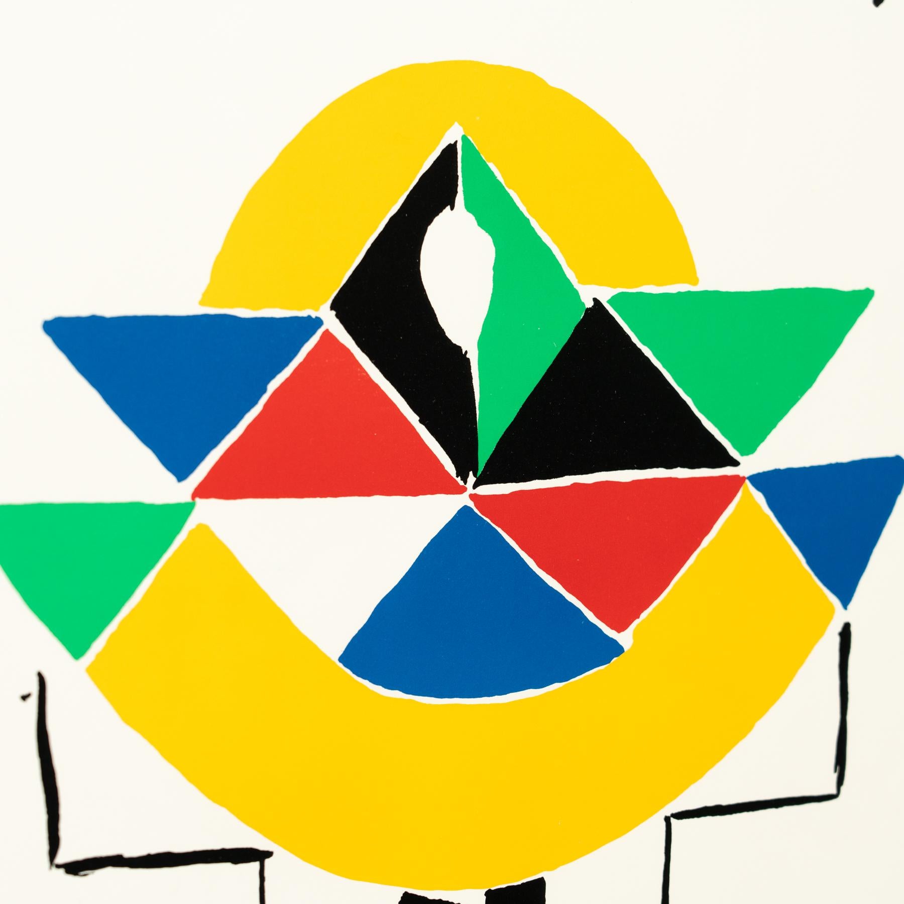 Framed Sonia Delaunay Lithography In Good Condition For Sale In Barcelona, Barcelona