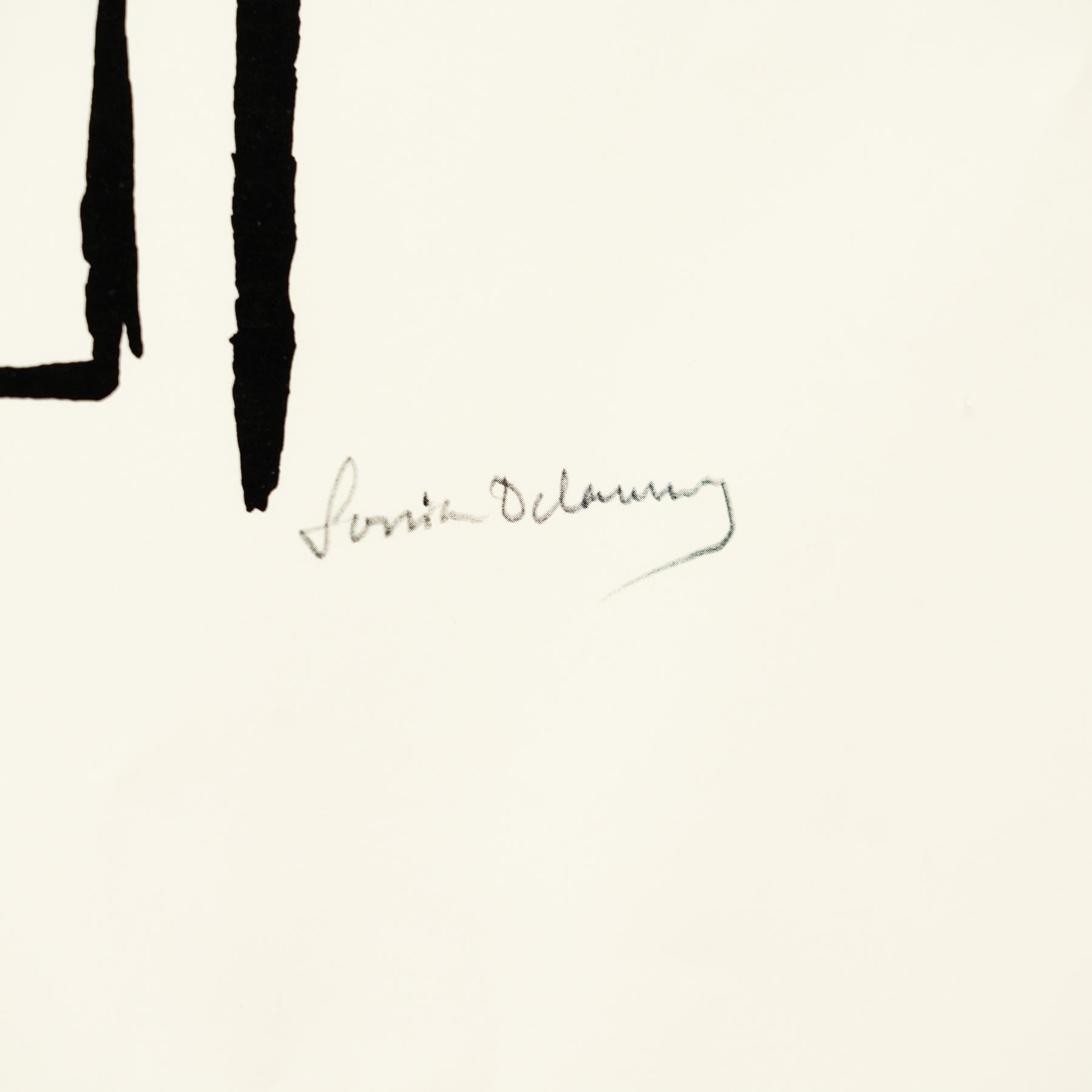 Fin du 20e siècle Lithographie encadrée Sonia Delaunay en vente