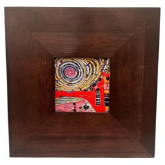 Gravure souvenir encadrée de Hundertwasser Vienne Autriche