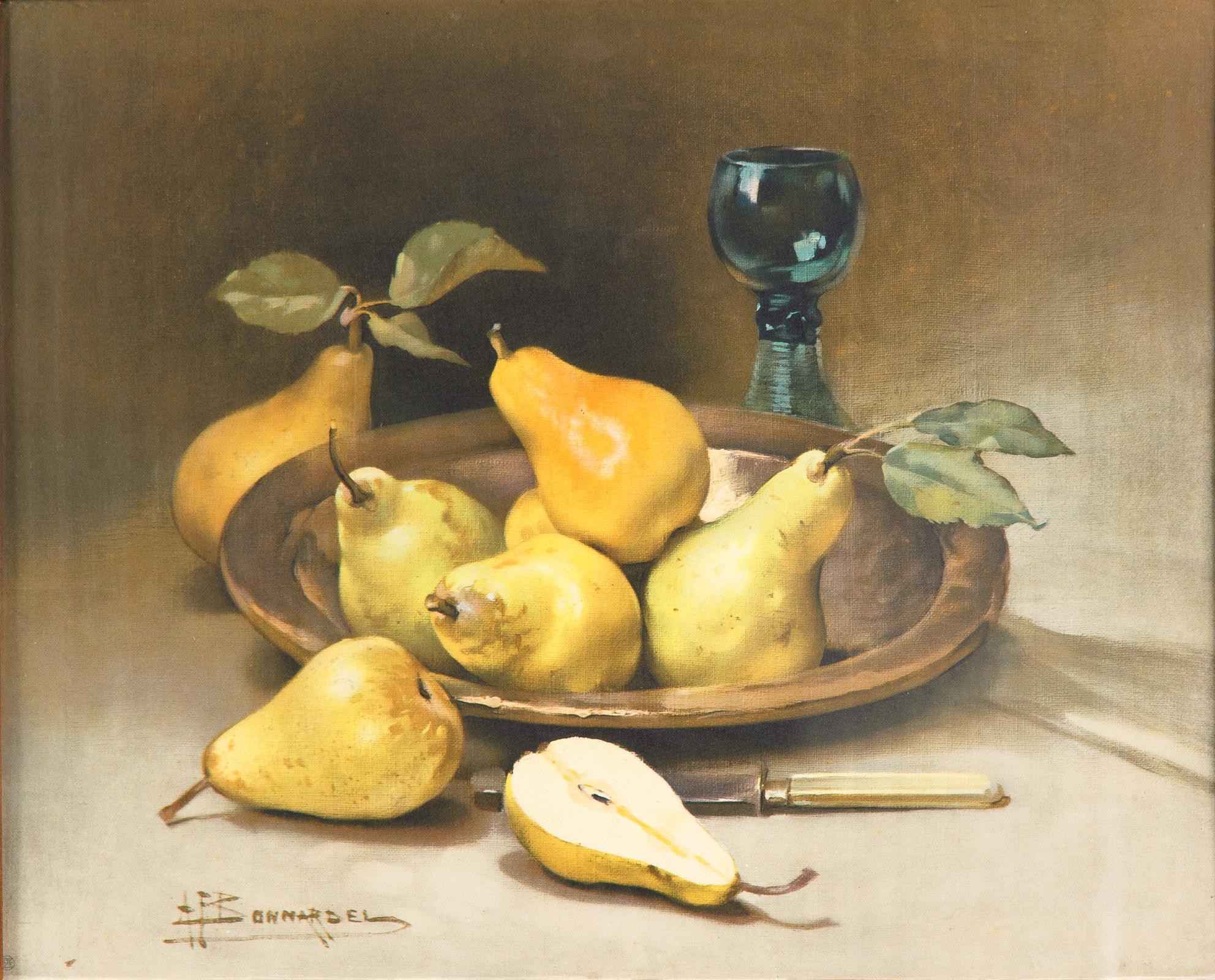 Gerahmter Stillleben-Farbdruck von Alexandre Francois Bonnardel, Frankreich, 1920er Jahre 3