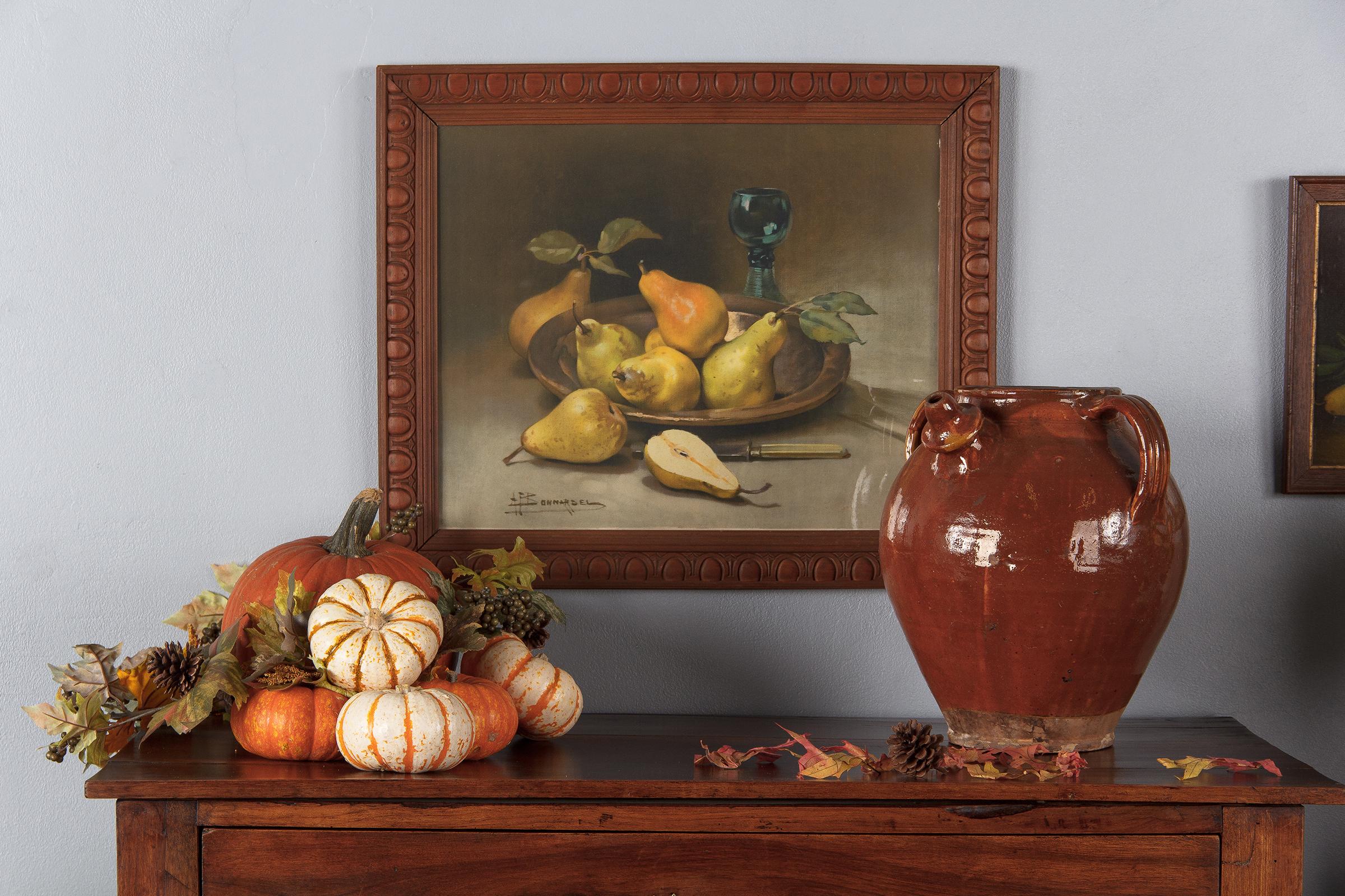 Framed Still Life Color Print by Alexandre Francois Bonnardel, France 1920s 2