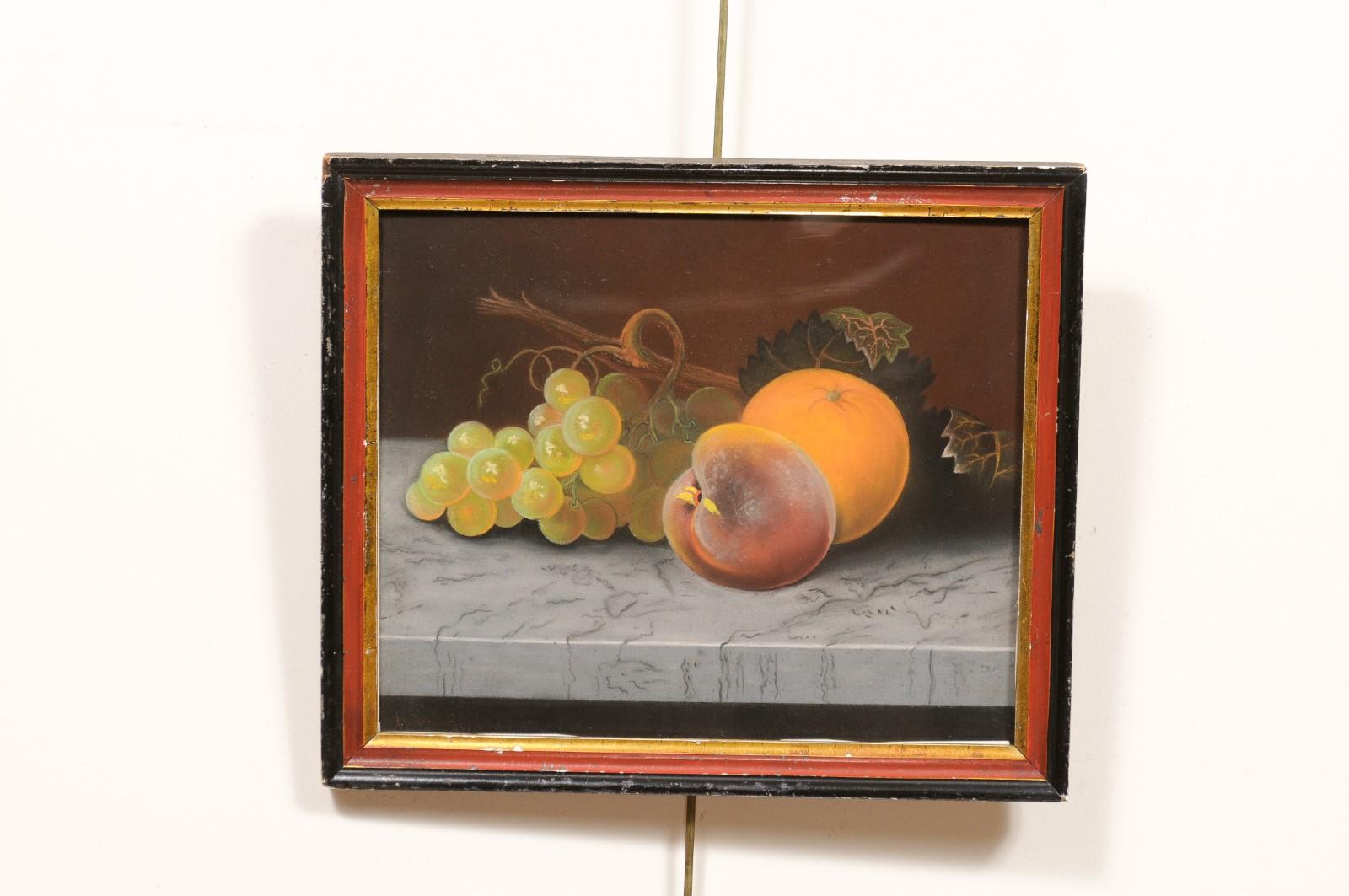 Framed Still Life of Fruit, 19th Century For Sale 4
