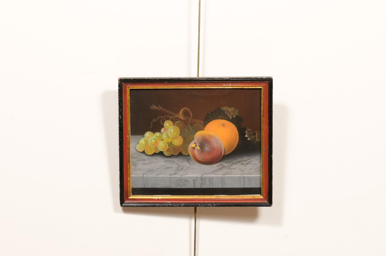 Framed Still Life of Fruit, 19th Century For Sale 5