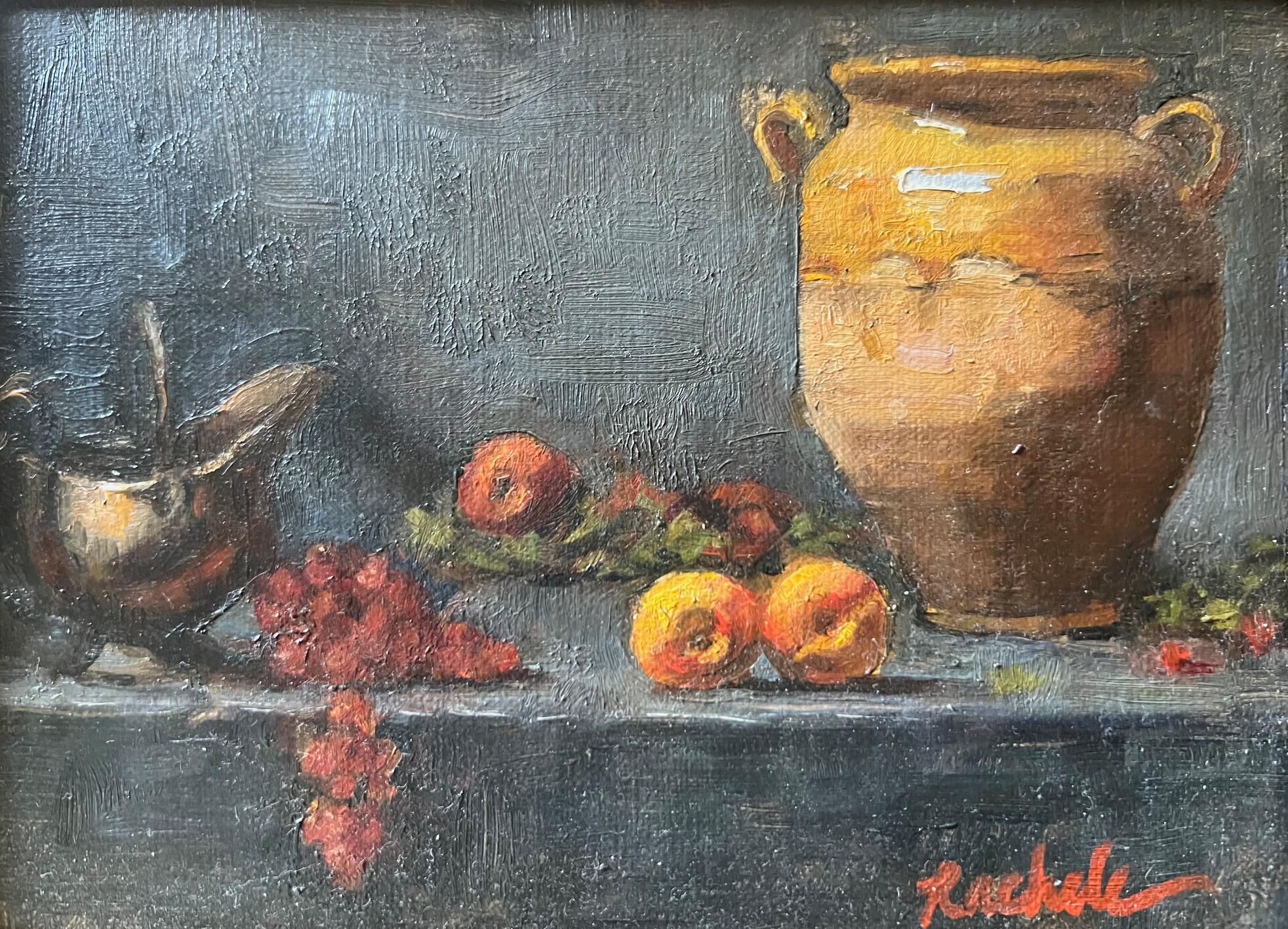 21st Century still life oil painting by Rachele Nyssen. Nicely framed and ready to hang.

Painting measures 8 x 6

Rachele Nyssen  trained and studied in the Classical Realist tradition, focusing on the genre of Still Life. Inspired by the