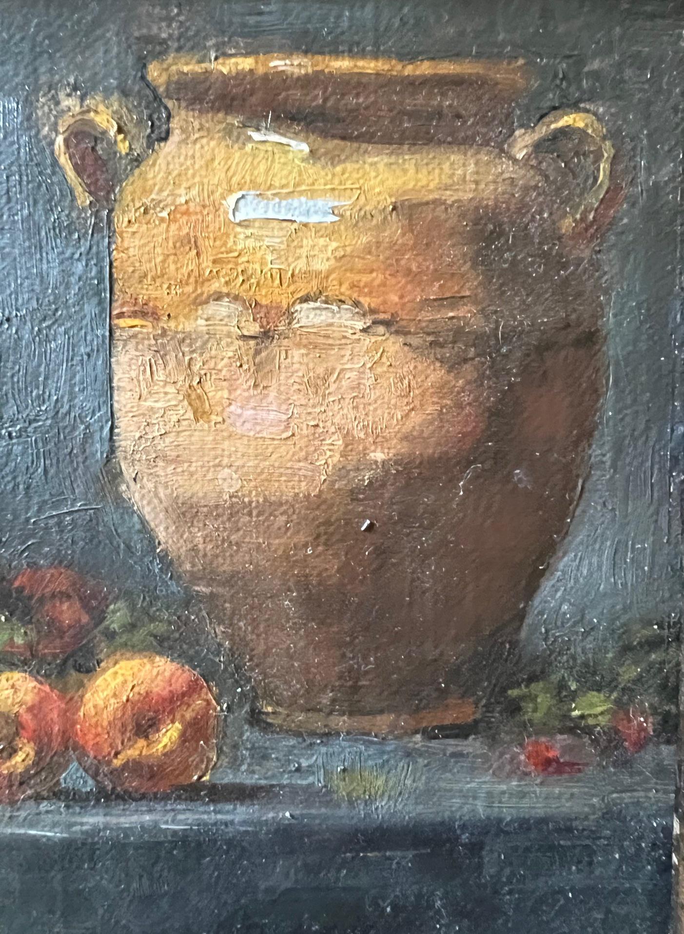 Hand-Painted Framed Still Life Oil Painting by Rachele Nyssen, 21st Century For Sale