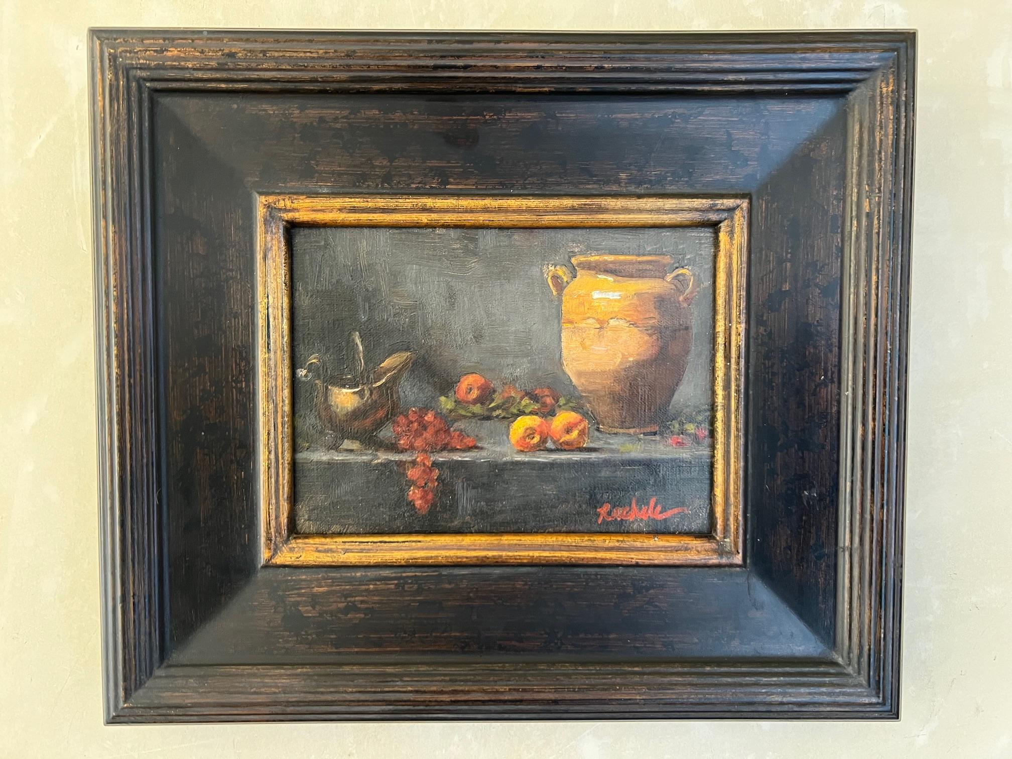 Contemporary Framed Still Life Oil Painting by Rachele Nyssen, 21st Century For Sale
