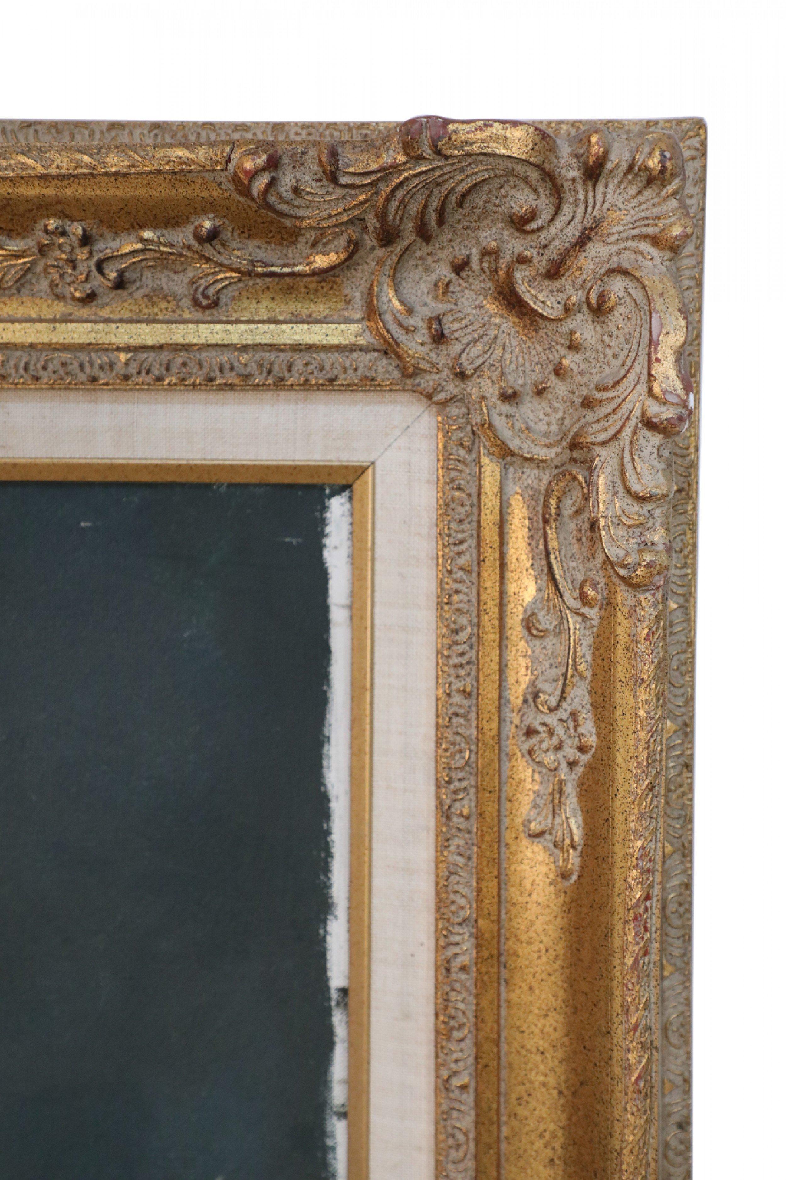 Framed Still Life Oil Painting of a Flower Arrangement and Scattered Grapes and For Sale 3