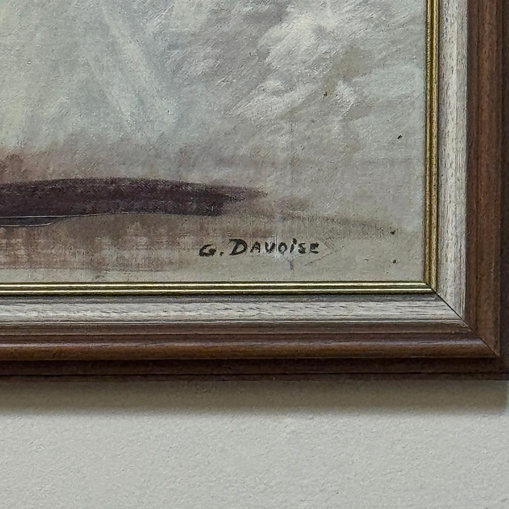 Framed Still Life Oil Painting on Canvas by G. Davoise For Sale 5