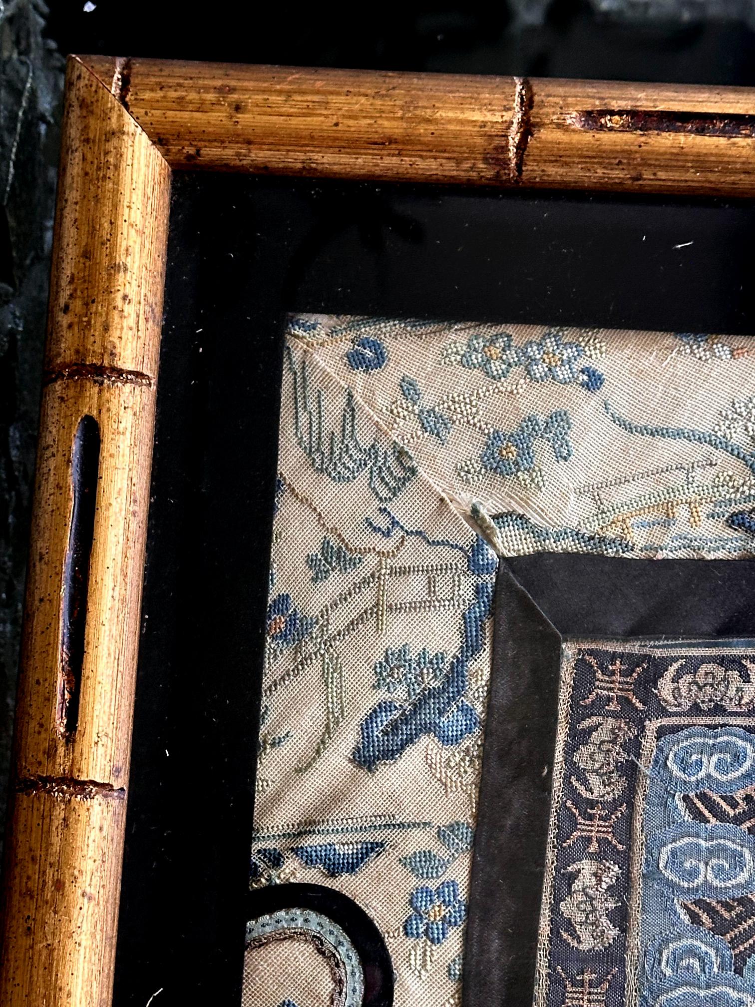 Framed Stunning Chinese Qing Dynasty Kesi Peacock Third Rank Badge For Sale 11