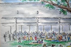 Framed "Tanglewood" Sketches, Pinicking