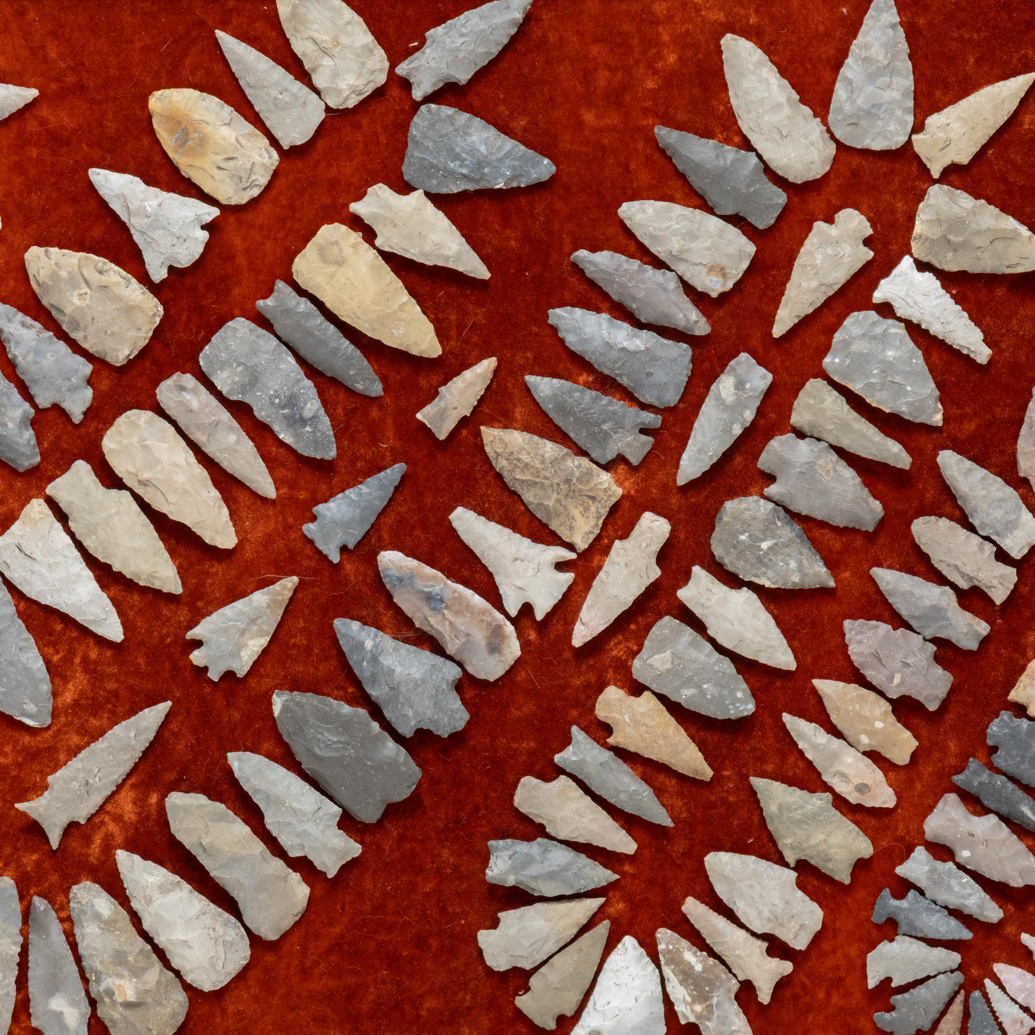 Native American Framed Texas Arrowhead Collection For Sale