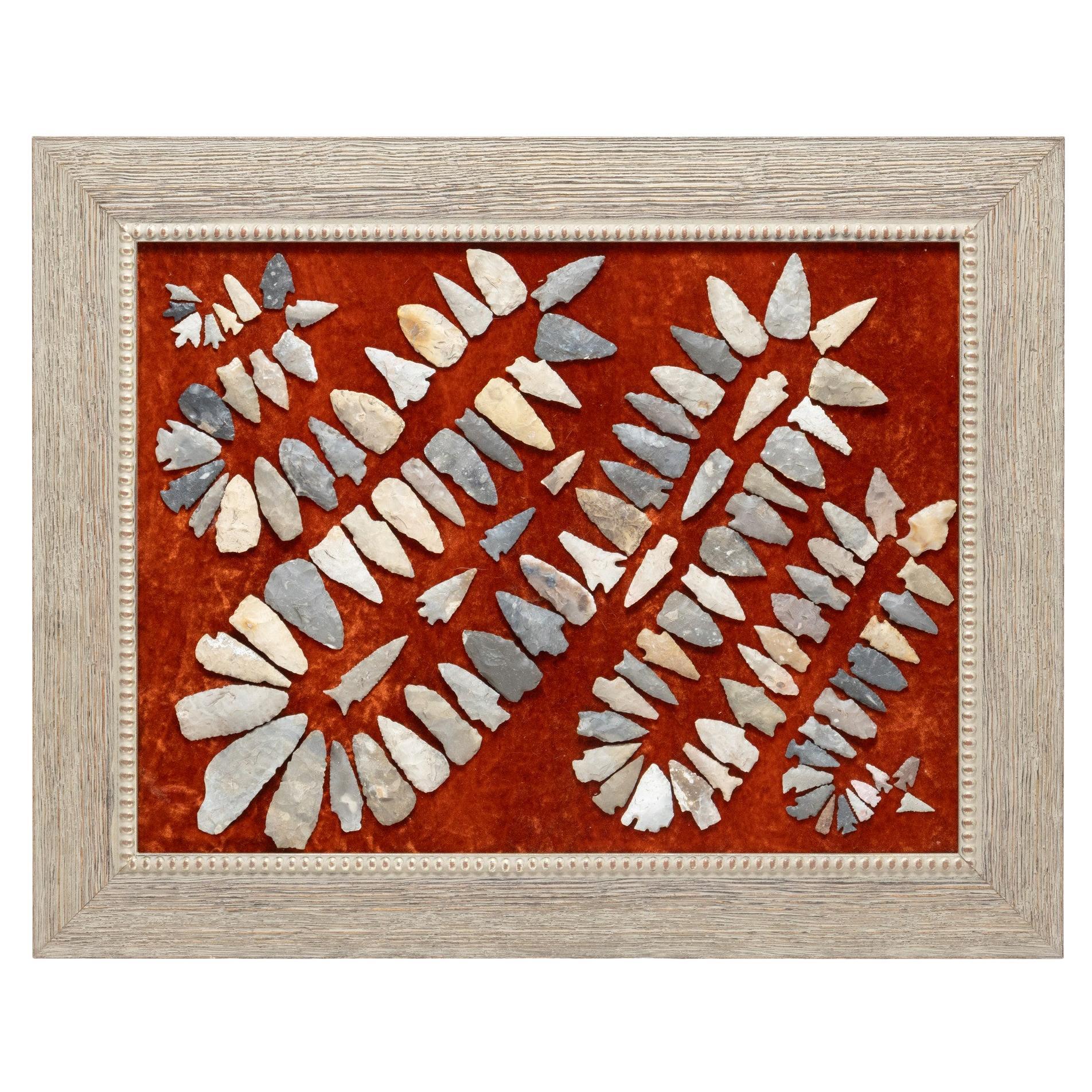 Framed Texas Arrowhead Collection For Sale