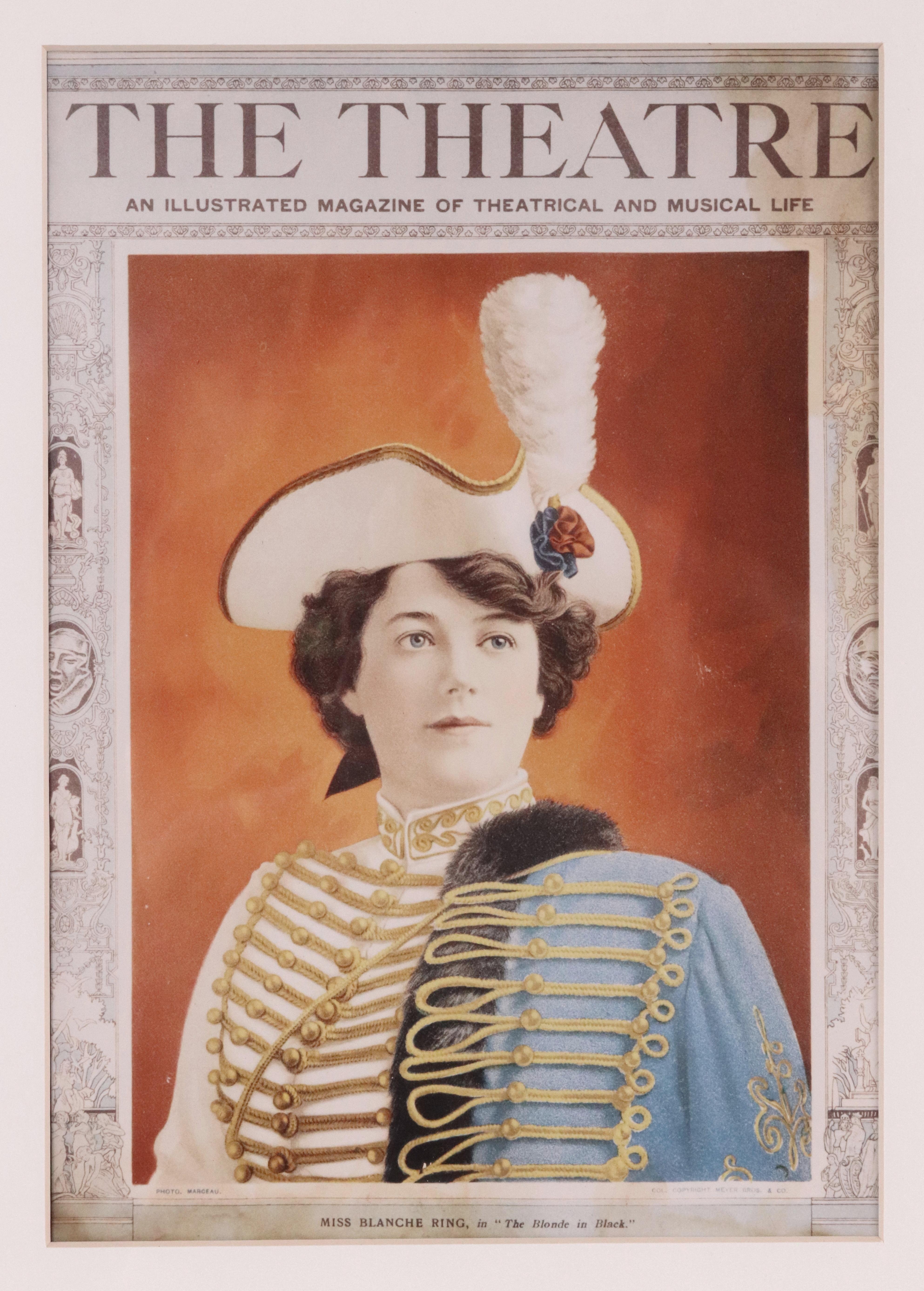 American Framed The Theatre Magazine Miss Blanche Ring Cover For Sale
