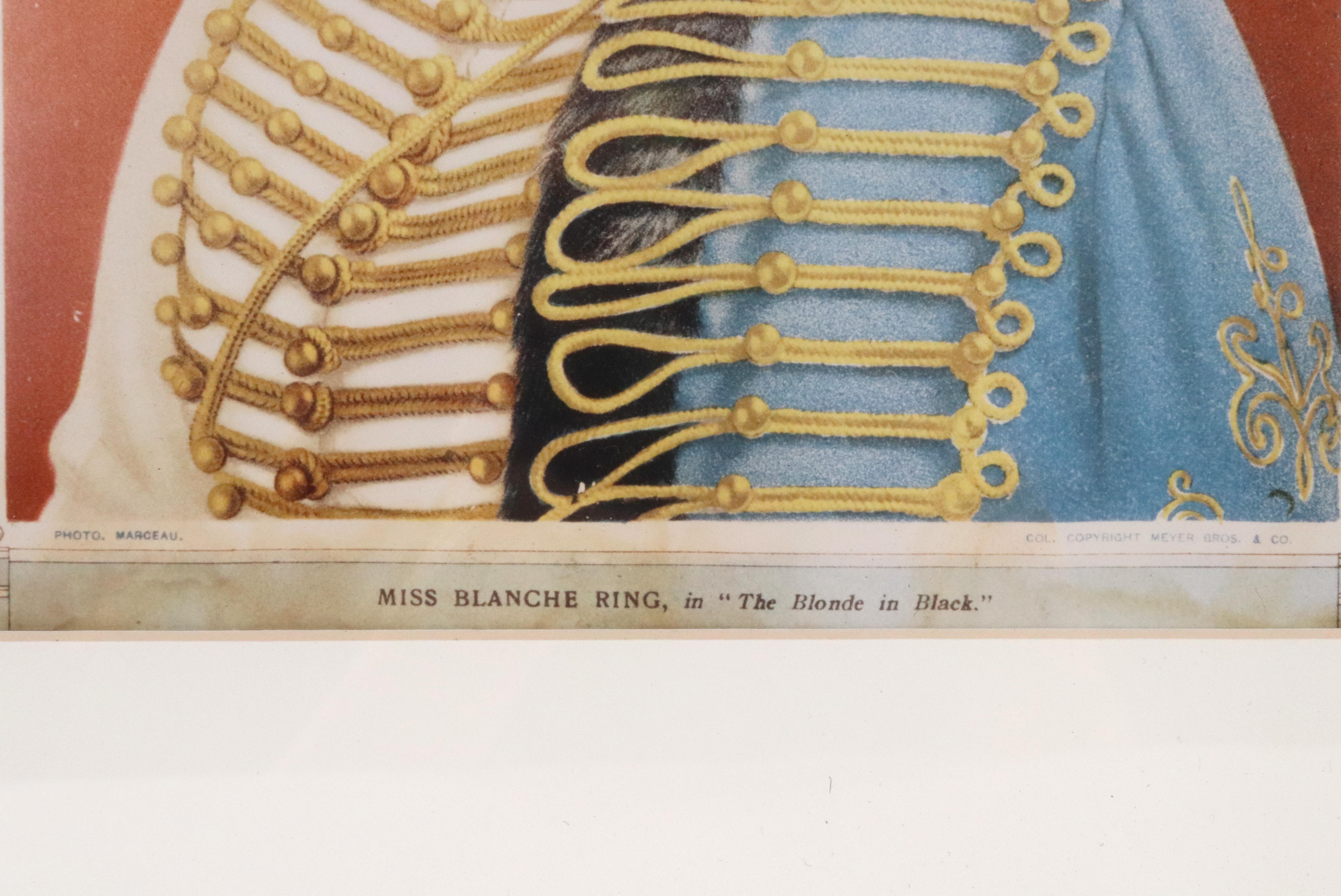 Early 20th Century Framed The Theatre Magazine Miss Blanche Ring Cover For Sale