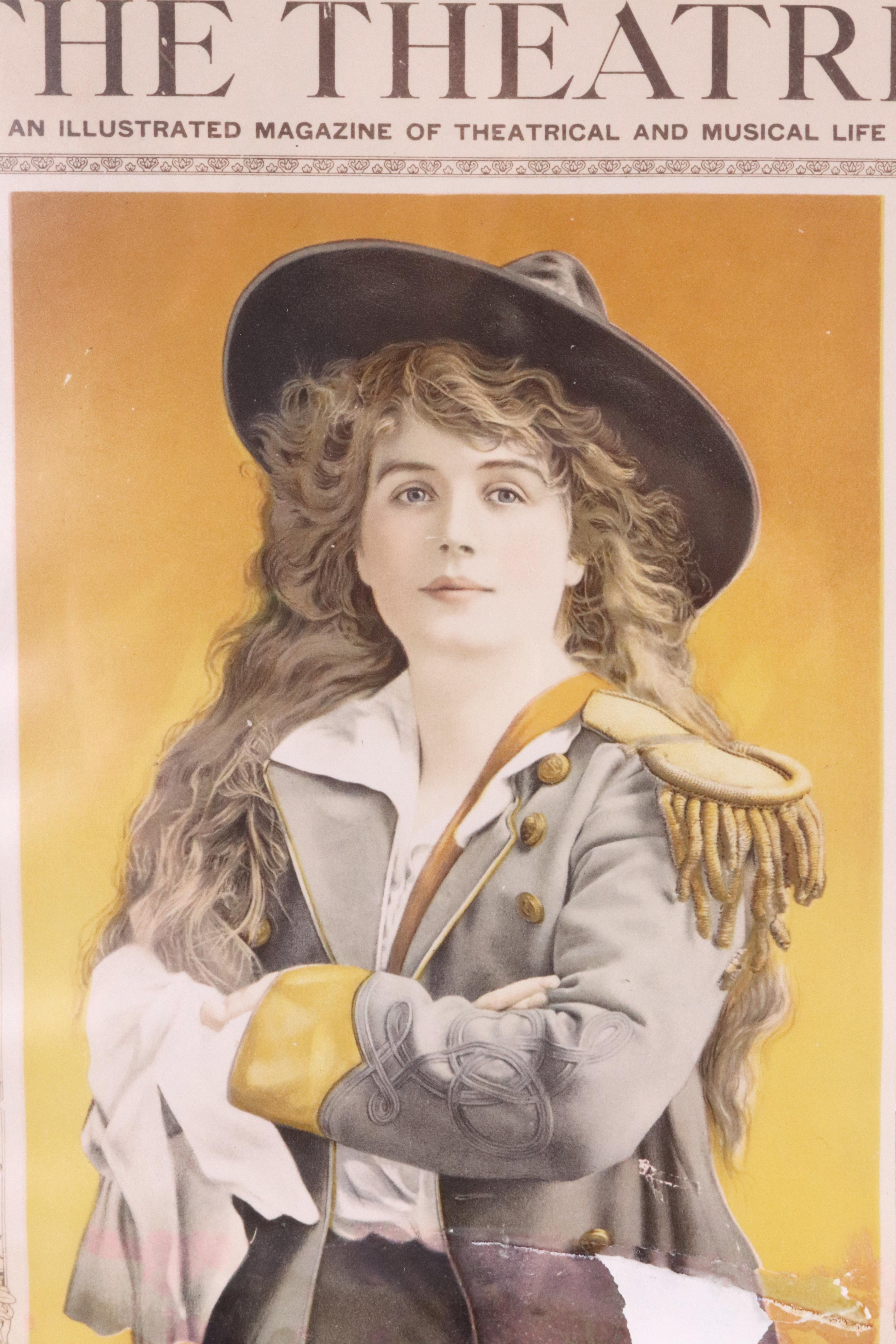 Americano Framed The Theatre Sept 1903 Magazine Cover from Gallagher's Steakhouse in vendita
