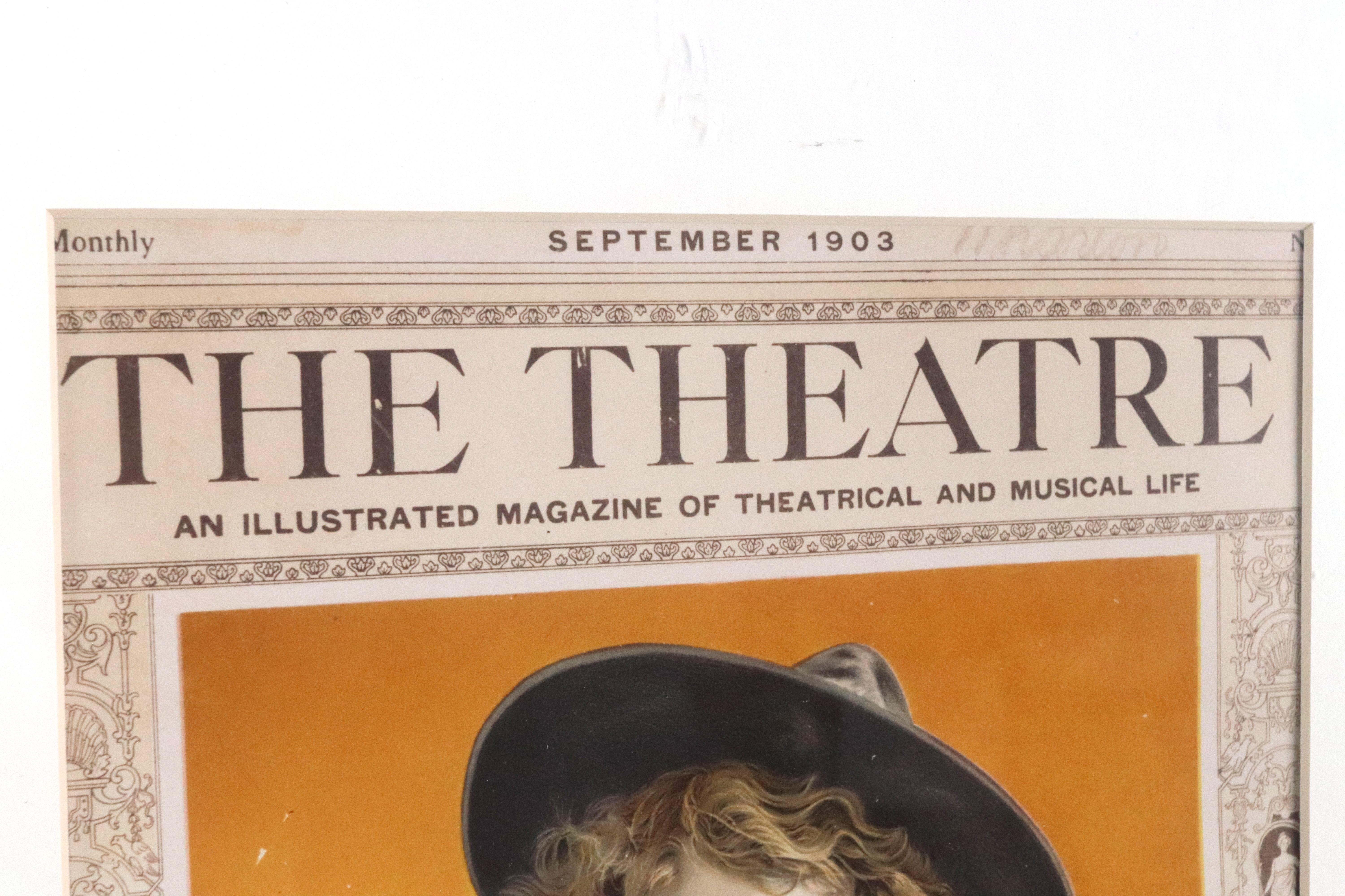 XX secolo Framed The Theatre Sept 1903 Magazine Cover from Gallagher's Steakhouse in vendita