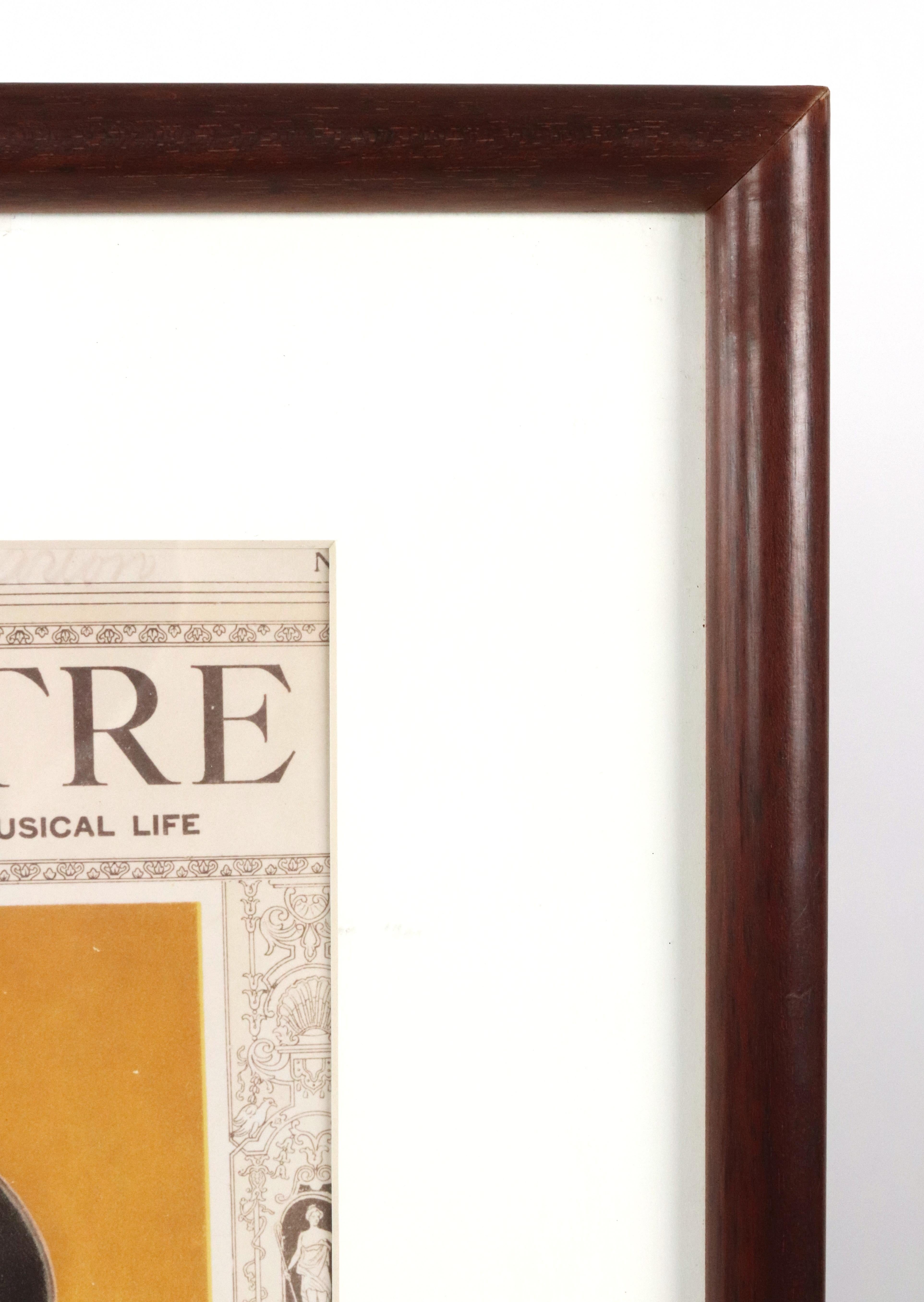 Framed The Theatre Sept 1903 Magazine Cover from Gallagher's Steakhouse in vendita 3