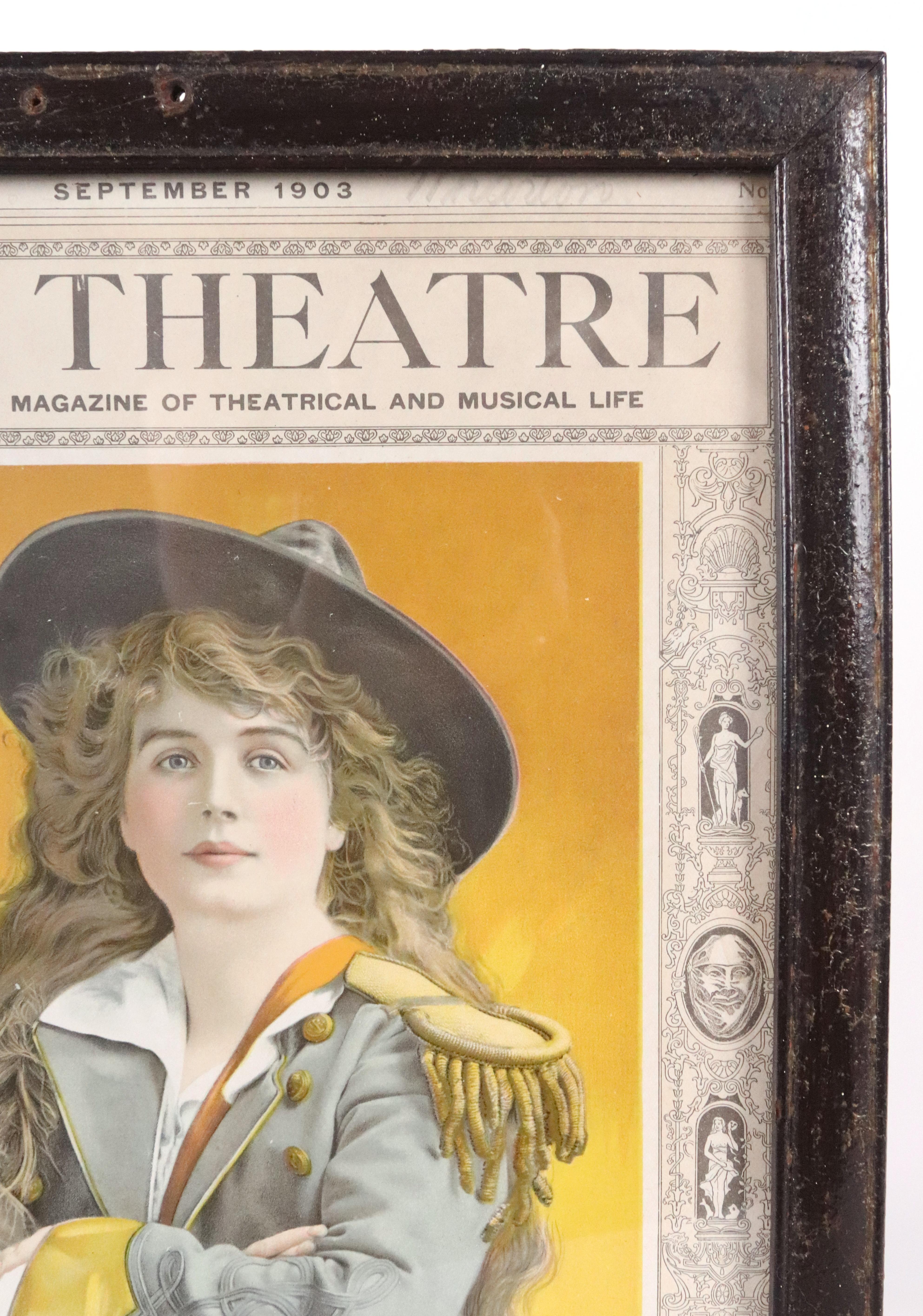 Gerahmt Das Theater September 1903 Irene Bentley Magazin Cover im Angebot 3