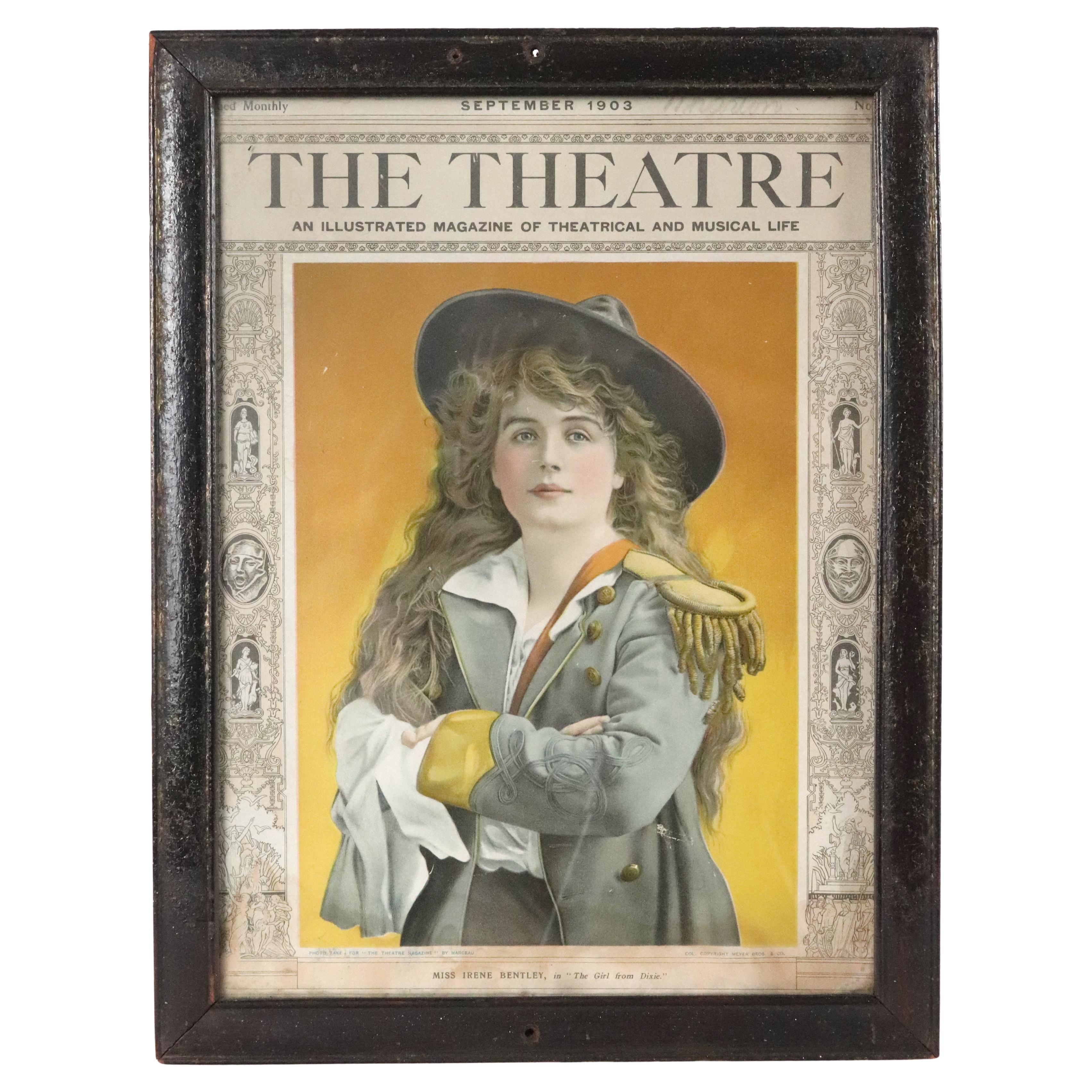 Gerahmt Das Theater September 1903 Irene Bentley Magazin Cover