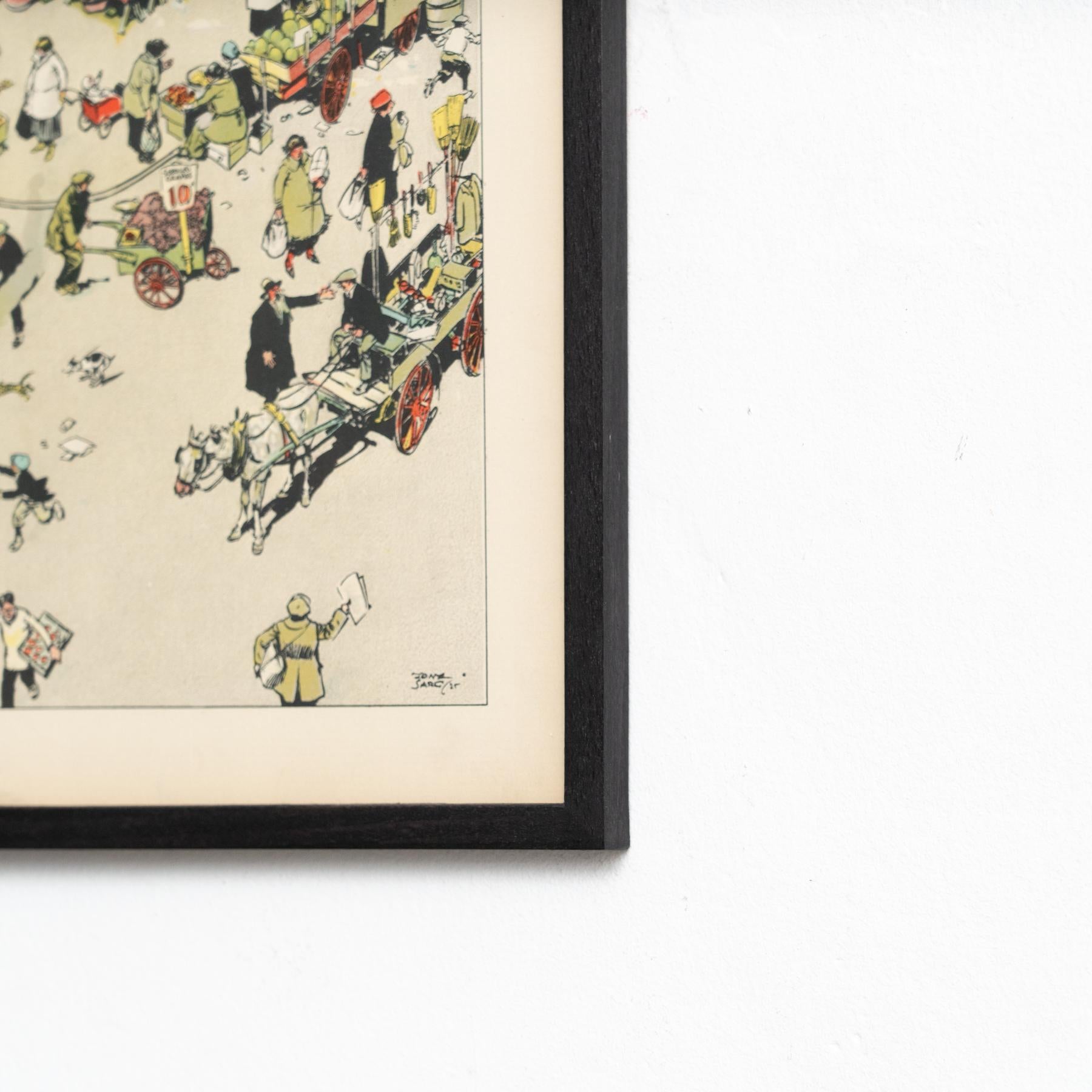 Framed Tony Sarg Lithograph  