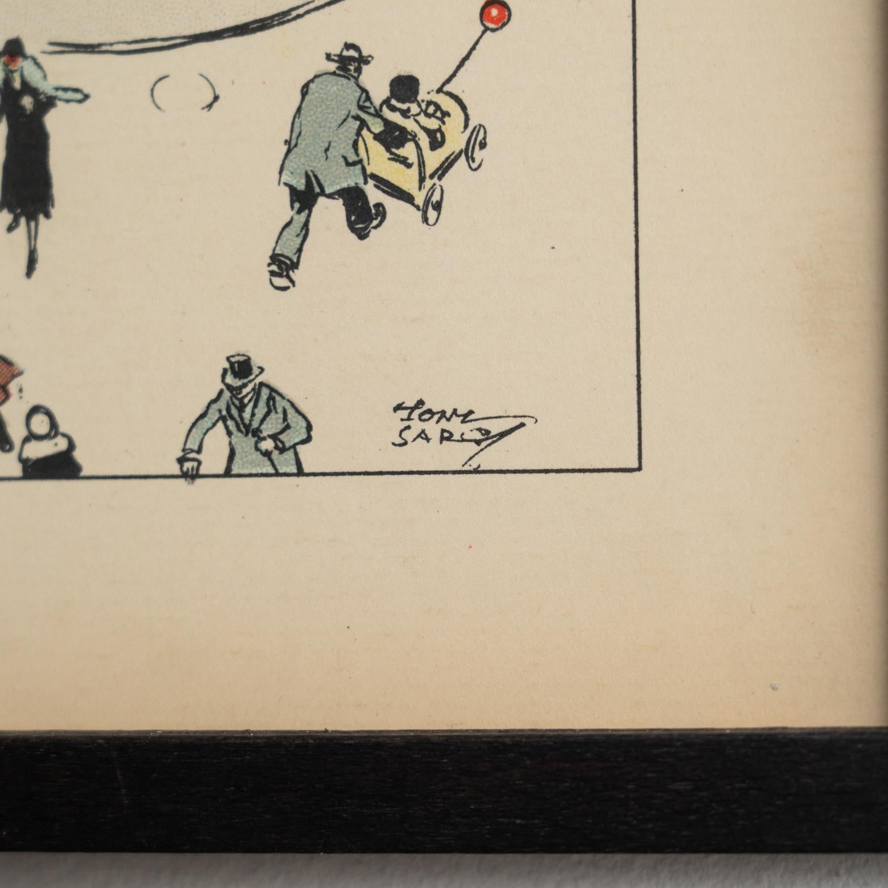 Framed Tony Sarg Lithograph  